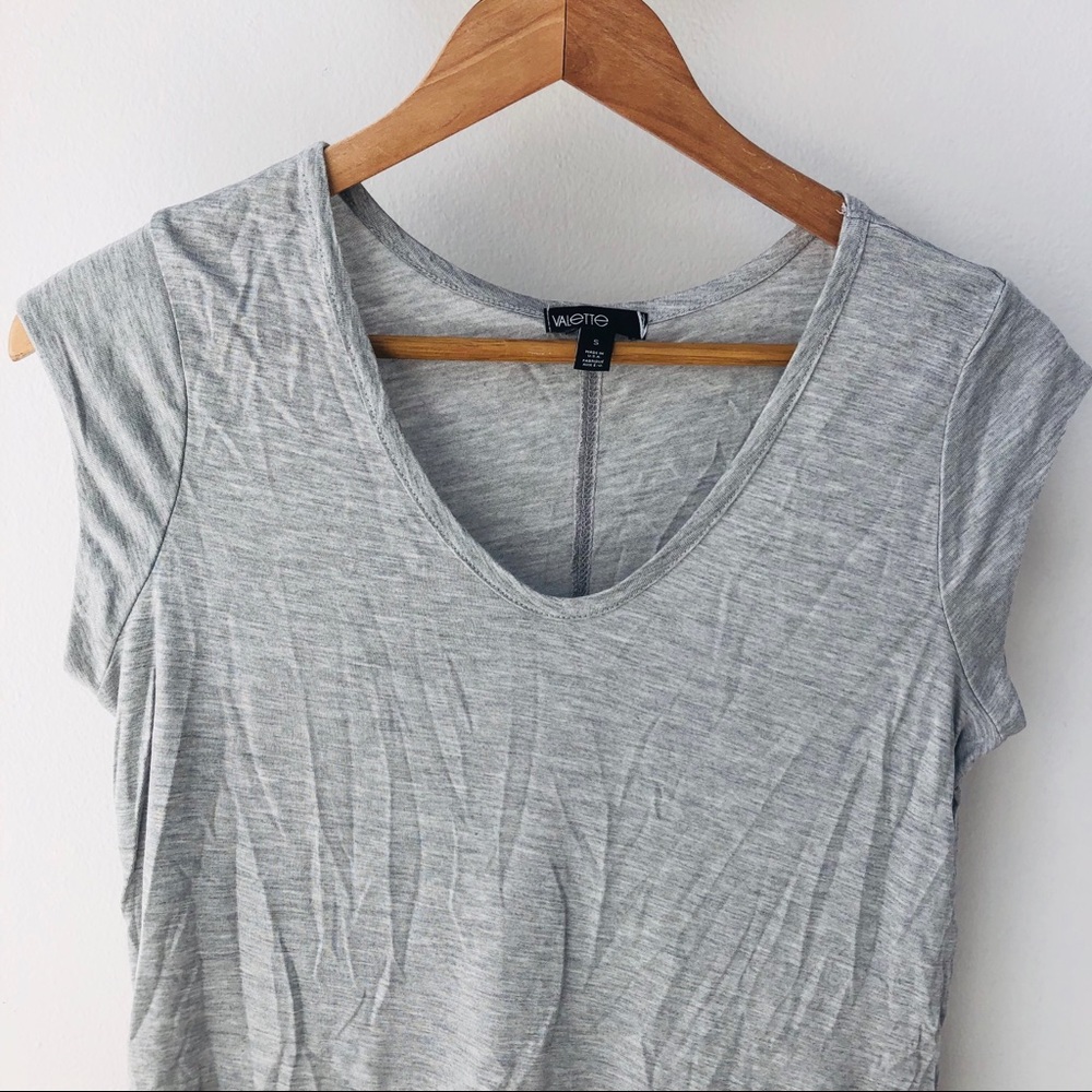 LAST ONE‼️ Gray Round Neck Valette Muscle Tee - Picture 3 of 7